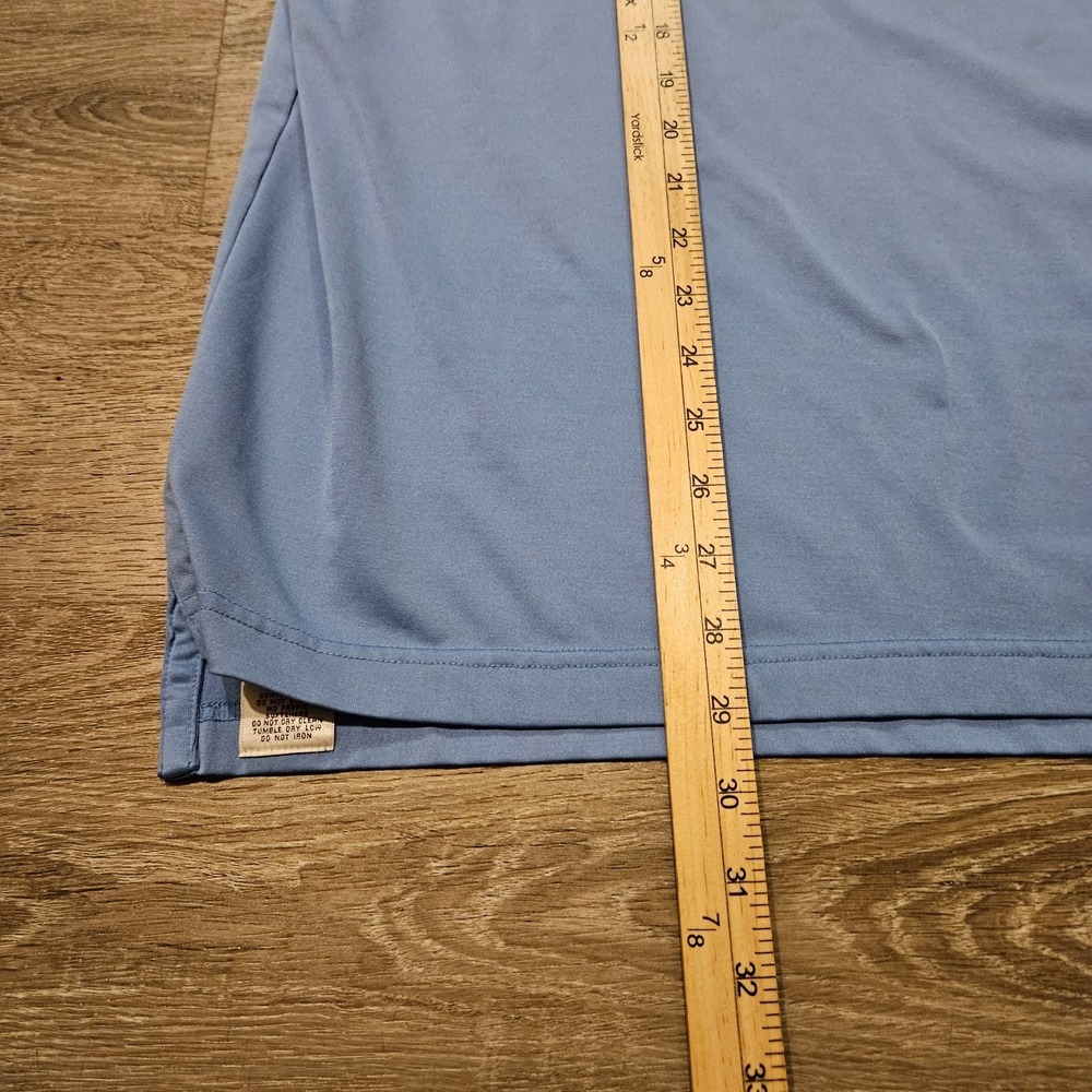 Peter Millar Summer Comfort Polo Shirt Mens Large Blue Golf Performance Polo - Picture 8 of 9
